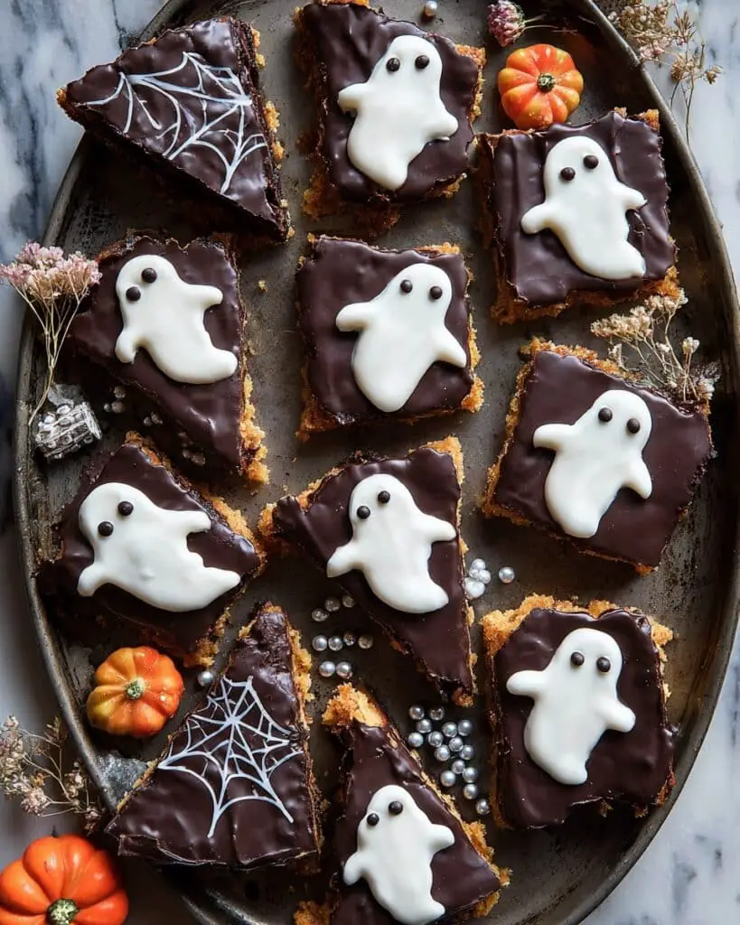 BOO! Chocolate Peanut Butter Bars Recipe