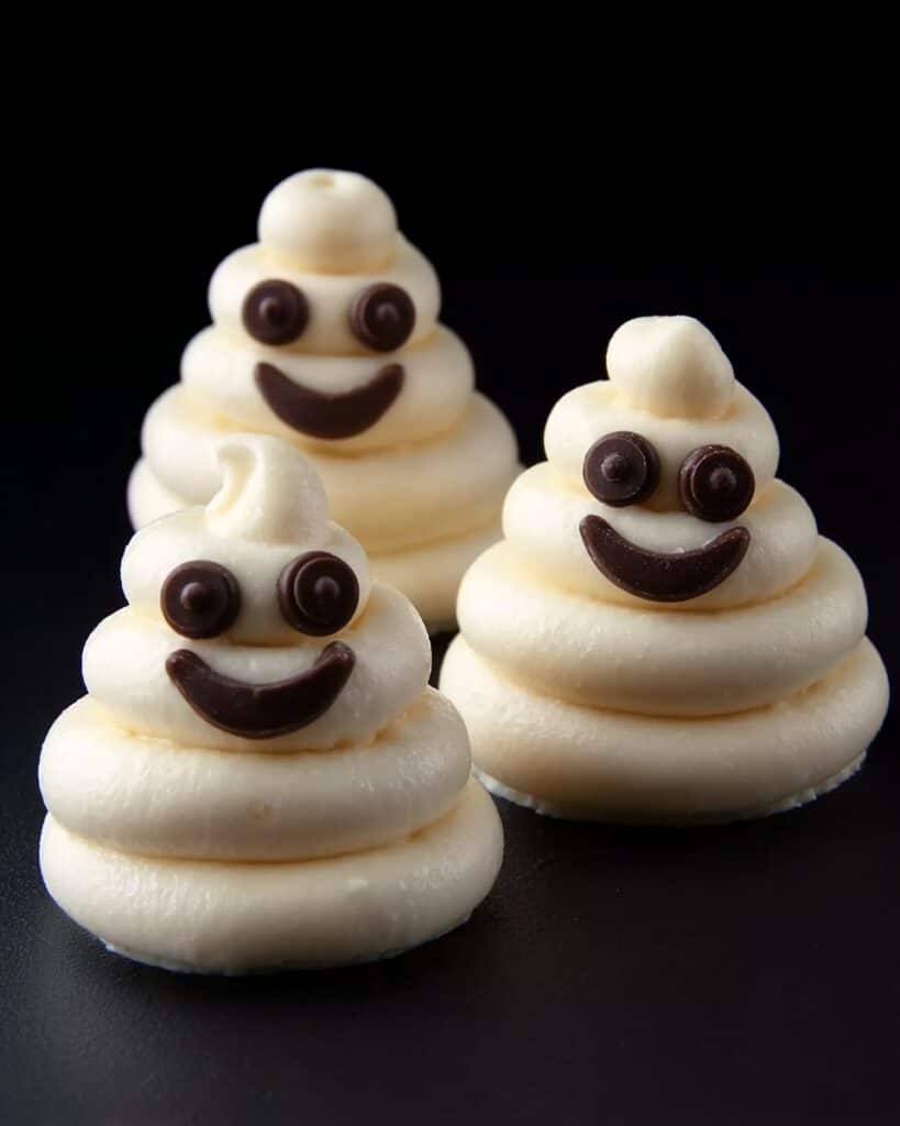 Poop Emoji Fudge Ghosts Recipe