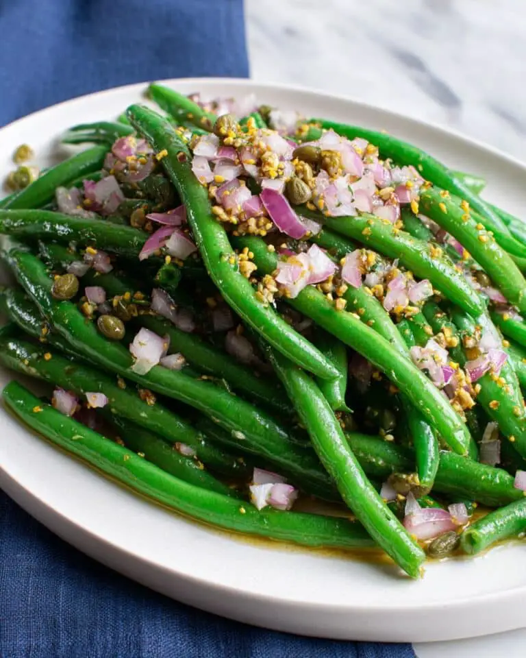 Blistered Green Beans with Pickled Shallots and Toasted Breadcrumbs Recipe