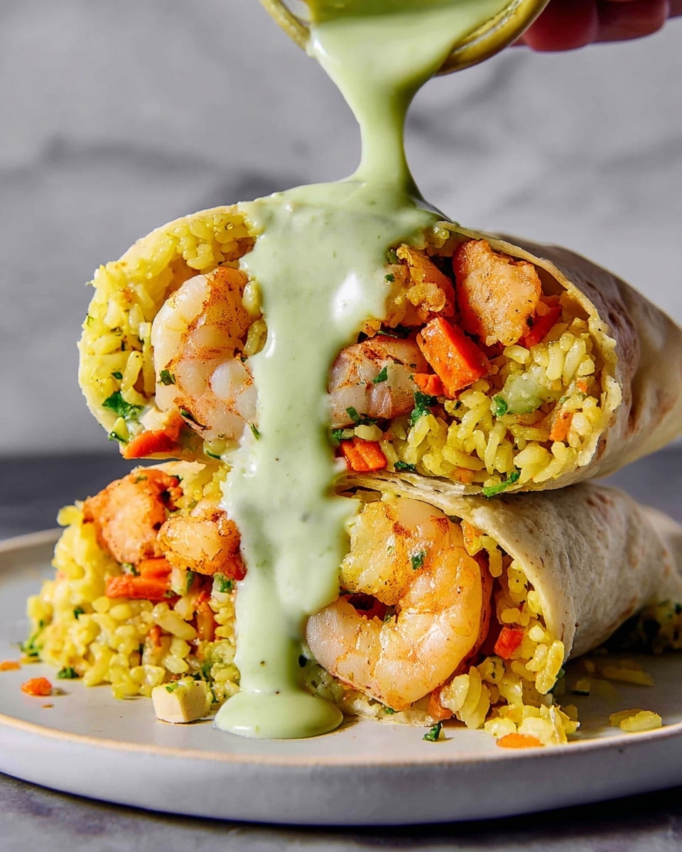 Shrimp Burrito with Creamy Salsa Verde Recipe