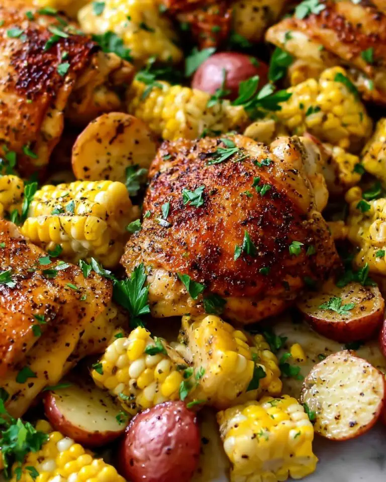 Chicken, Corn + Potatoes Sheet Pan Dinner Recipe
