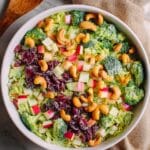 Broccoli Cashew Salad with Apples and Pears Recipe