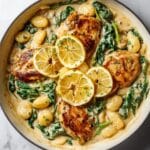 Lemon Chicken Gnocchi with Creamy Spinach and Parmesan Recipe