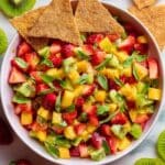Easy Fresh Fruit Salsa with Cinnamon Sugar Chips Recipe