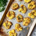 Crispy Smashed Potatoes with Herbs and Parmesan Recipe