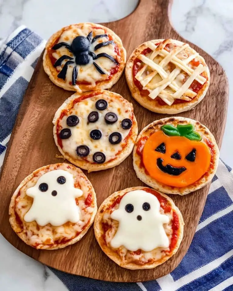Easy Mini Spooky Pizzas Recipe