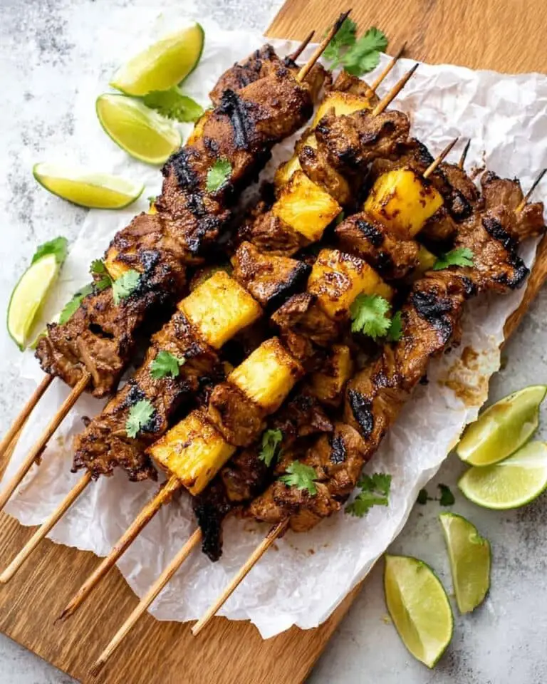 Pineapple Coconut Hawaiian Chicken Skewers Recipe