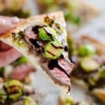 Steak, Goat Cheese & Roasted Brussels Sprouts Flatbread Recipe