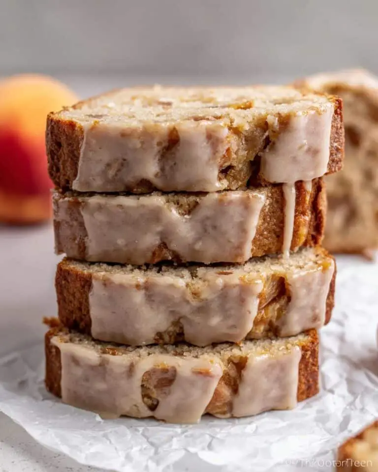 Peach Bread with Sweet Peach Glaze Recipe