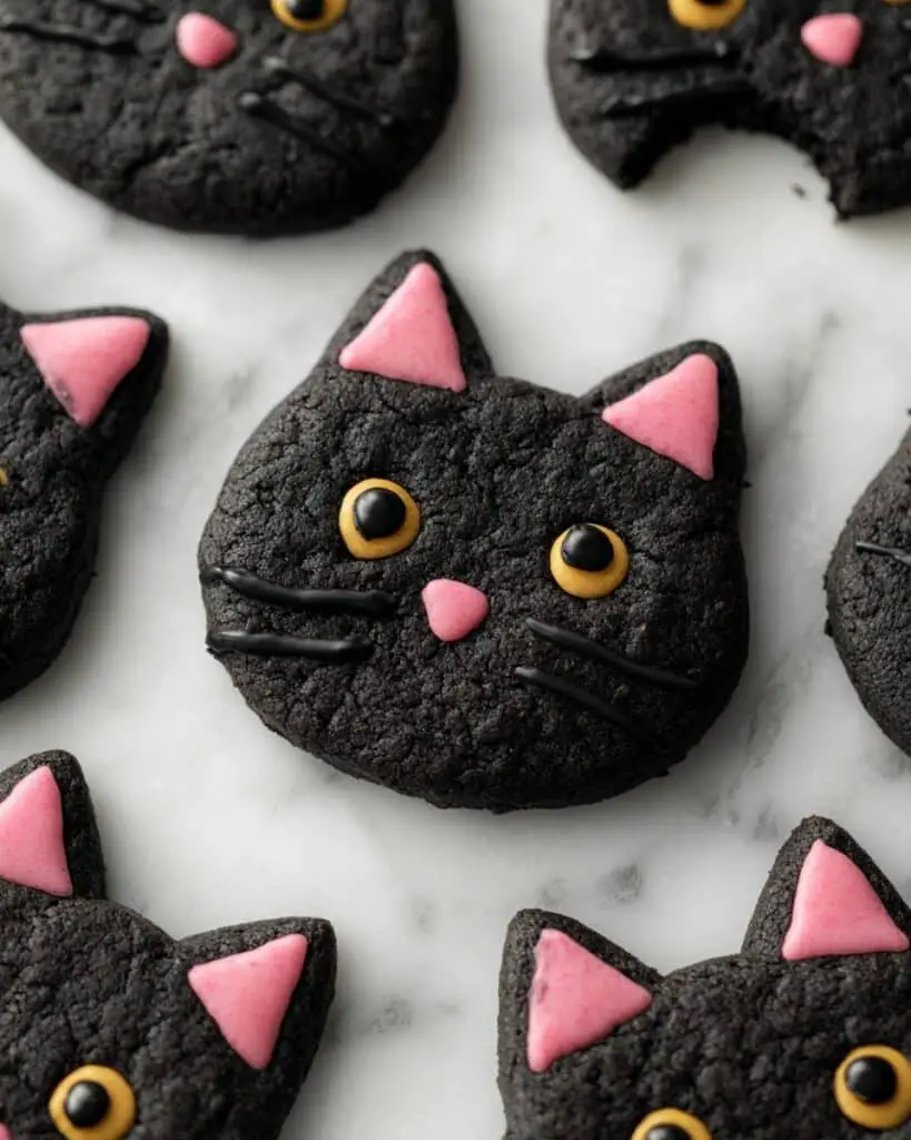 Black Cocoa Cat-Shaped Cookies (Vegan) Recipe