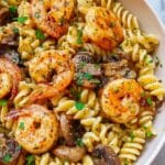Pesto Shrimp Mushroom Pasta Recipe