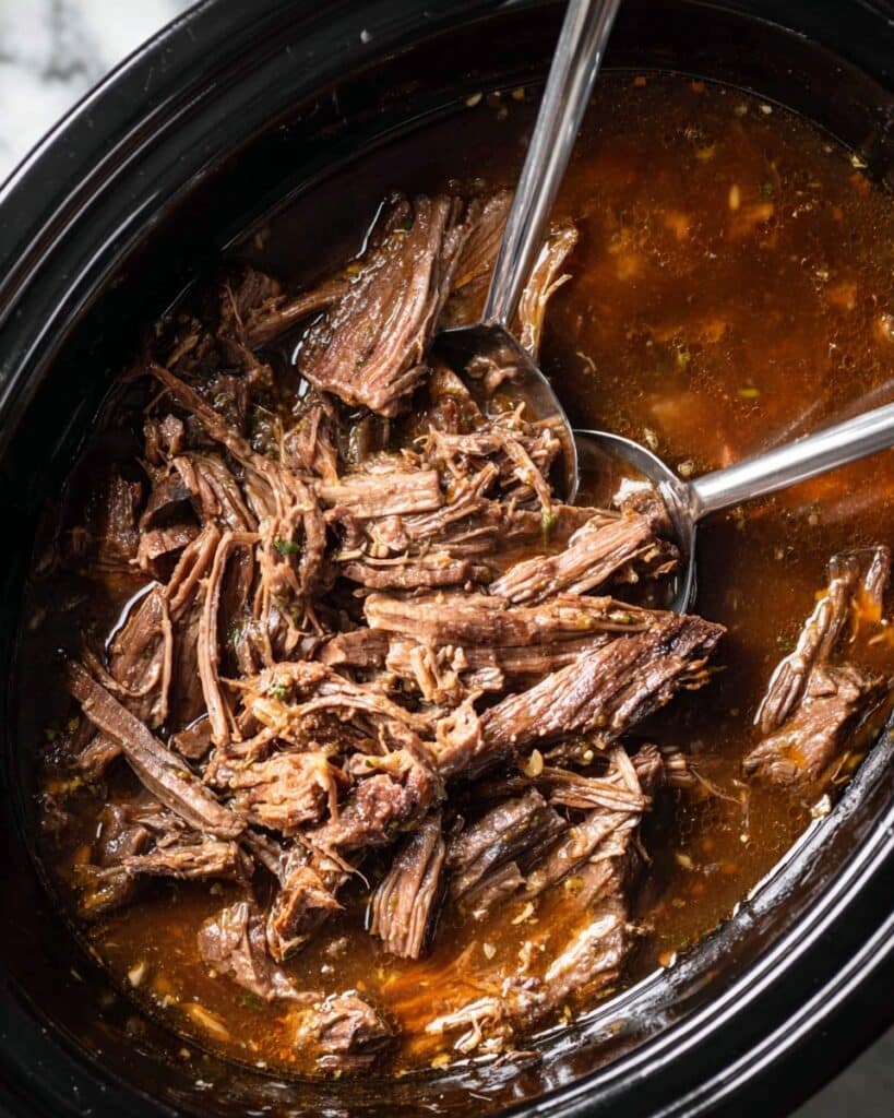 The Best Slow Cooker Shredded Beef Recipe