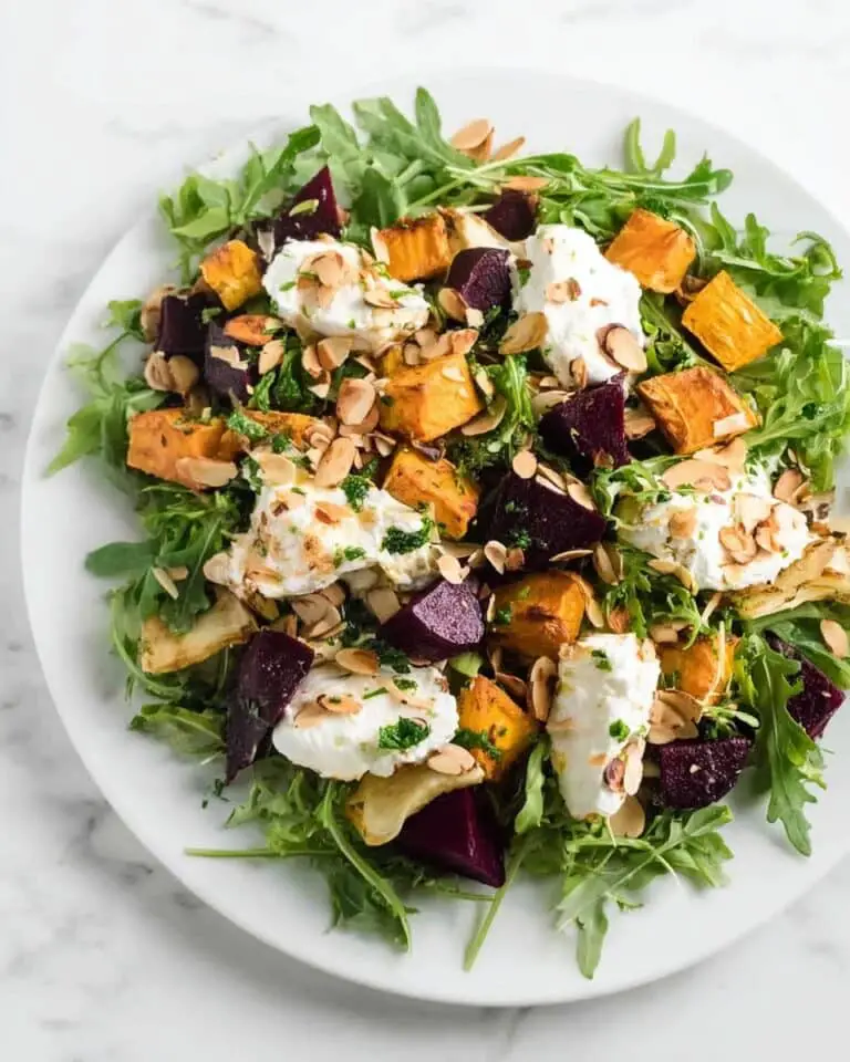 Roasted Root Vegetable Burrata Salad Recipe