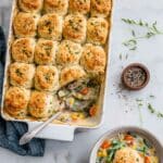 Chicken and Vegetable Biscuit Casserole Recipe