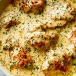 Creamy Oven-Baked Chicken Thighs in Garlic Parmesan Sauce Recipe