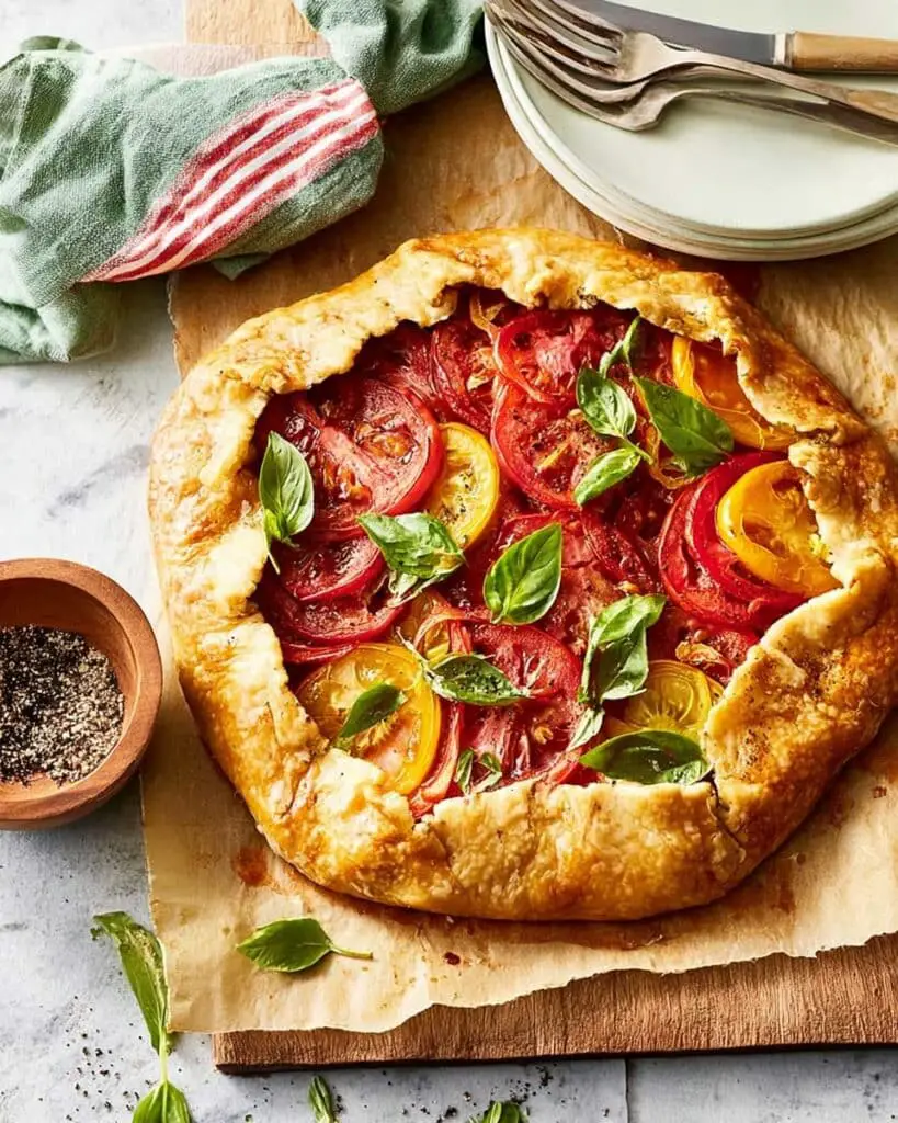 Tomato Galette with Ricotta and Fresh Herbs Recipe