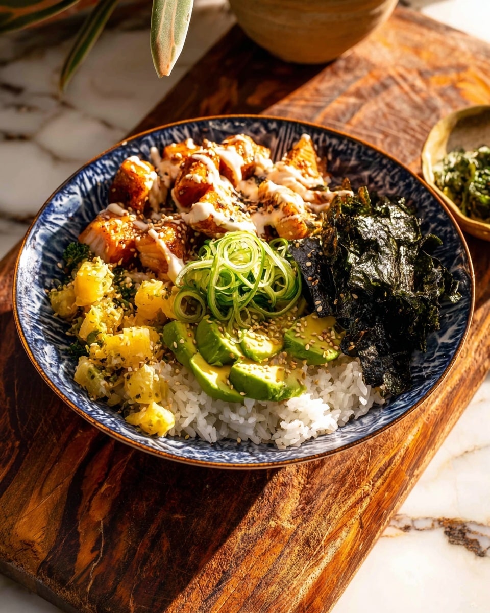 Bang Bang Salmon Bowls with Pineapple Slaw Recipe