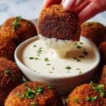 Easy Lentil Patties with Lemon Tahini Dip Recipe