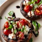 Air Fryer Caprese Portobello Mushrooms Recipe