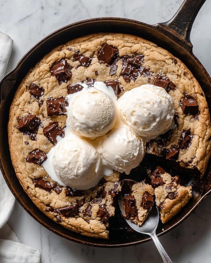 Fudgy Grain-Free Chocolate Chunk Skillet Cookie Recipe