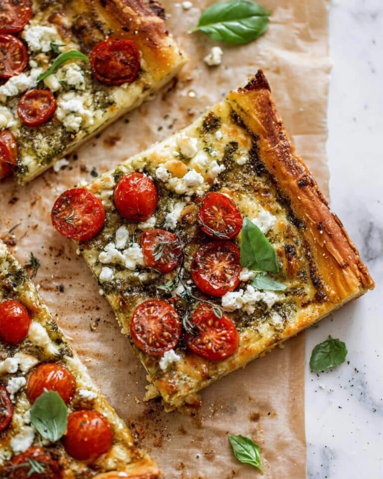 Tomato Basil Blue Cheese Tart Recipe