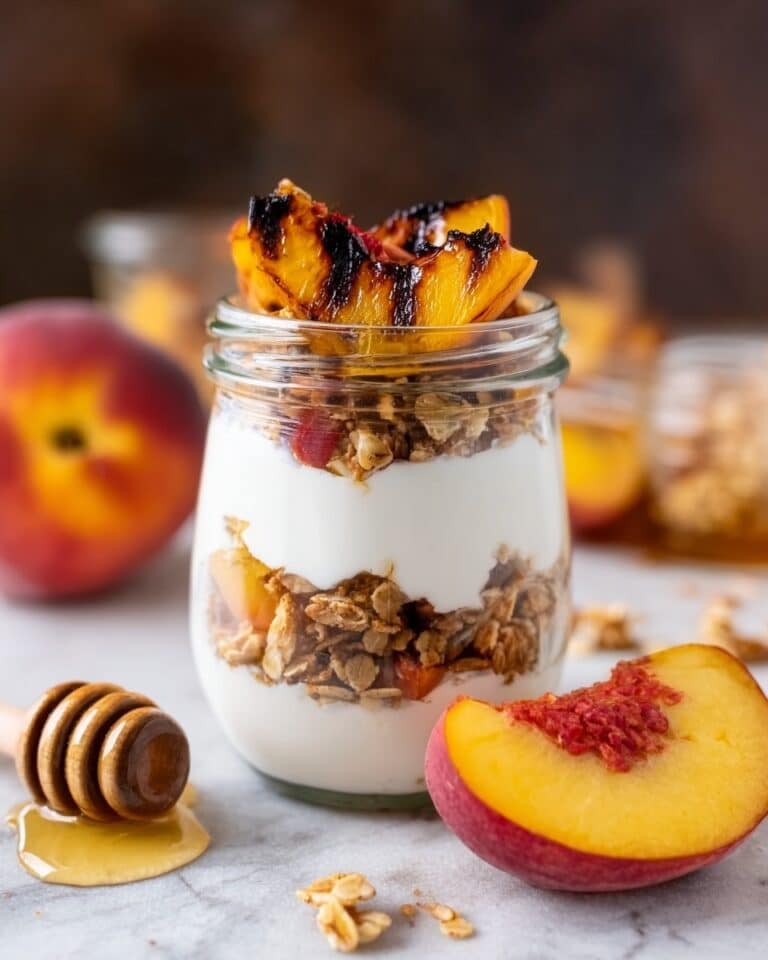 Grilled Peach Breakfast Parfait Recipe