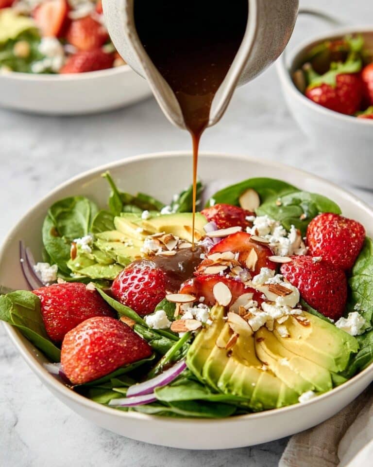 Strawberry Spinach Salad with Strawberry Balsamic Vinaigrette Recipe