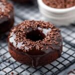 Baked Chocolate Glazed Cake Donuts Recipe