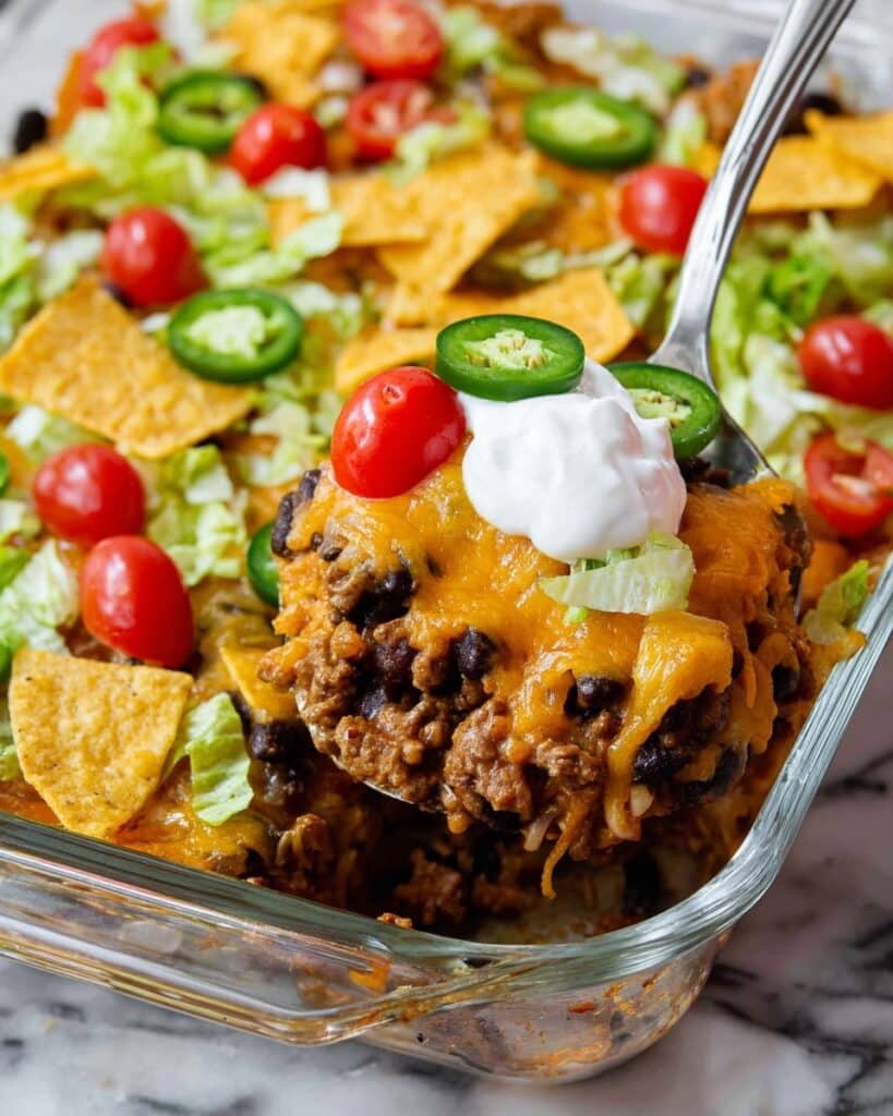 Easy Walking Taco Casserole Recipe