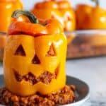 Jack O' Lantern Stuffed Peppers Recipe