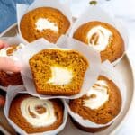 Eggless Pumpkin Cream Cheese Muffins Recipe