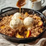Gluten Free Peach Crisp with Salted Coconut Milk Caramel Recipe