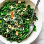 Kale Salad with Lemon-Dijon Dressing, Parmesan, and Toasted Almonds Recipe