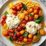 Burrata Pasta with Burst Cherry Tomatoes Recipe