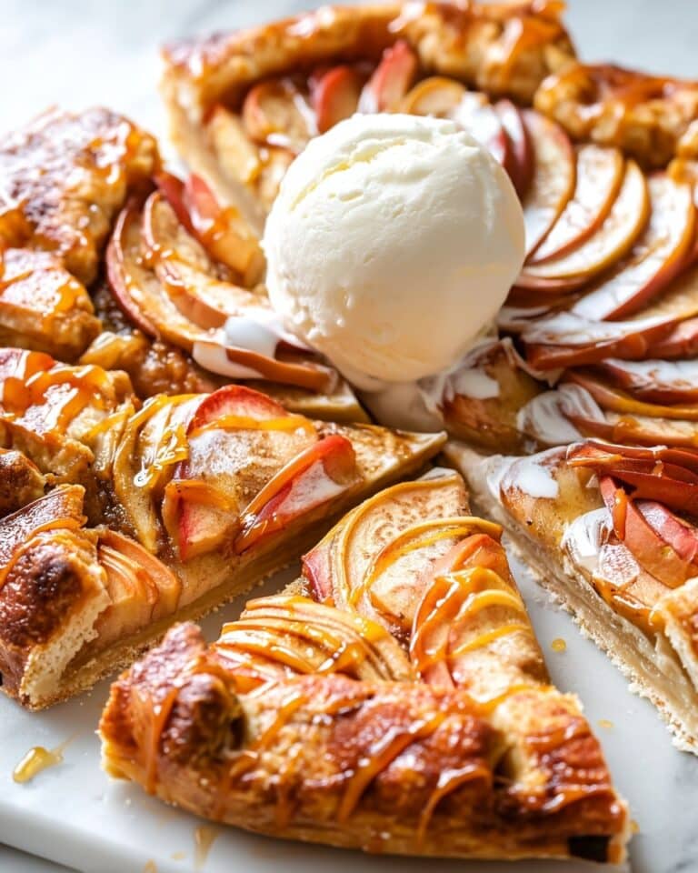 Rustic Apple Galette with Salted Caramel Sauce Recipe