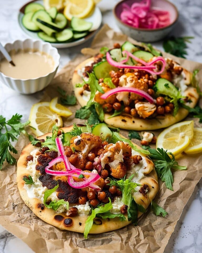 Roasted Cauliflower Chickpea Wraps Recipe
