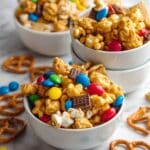 Caramel Chocolate Chex Mix with Pretzels and Rolos Recipe