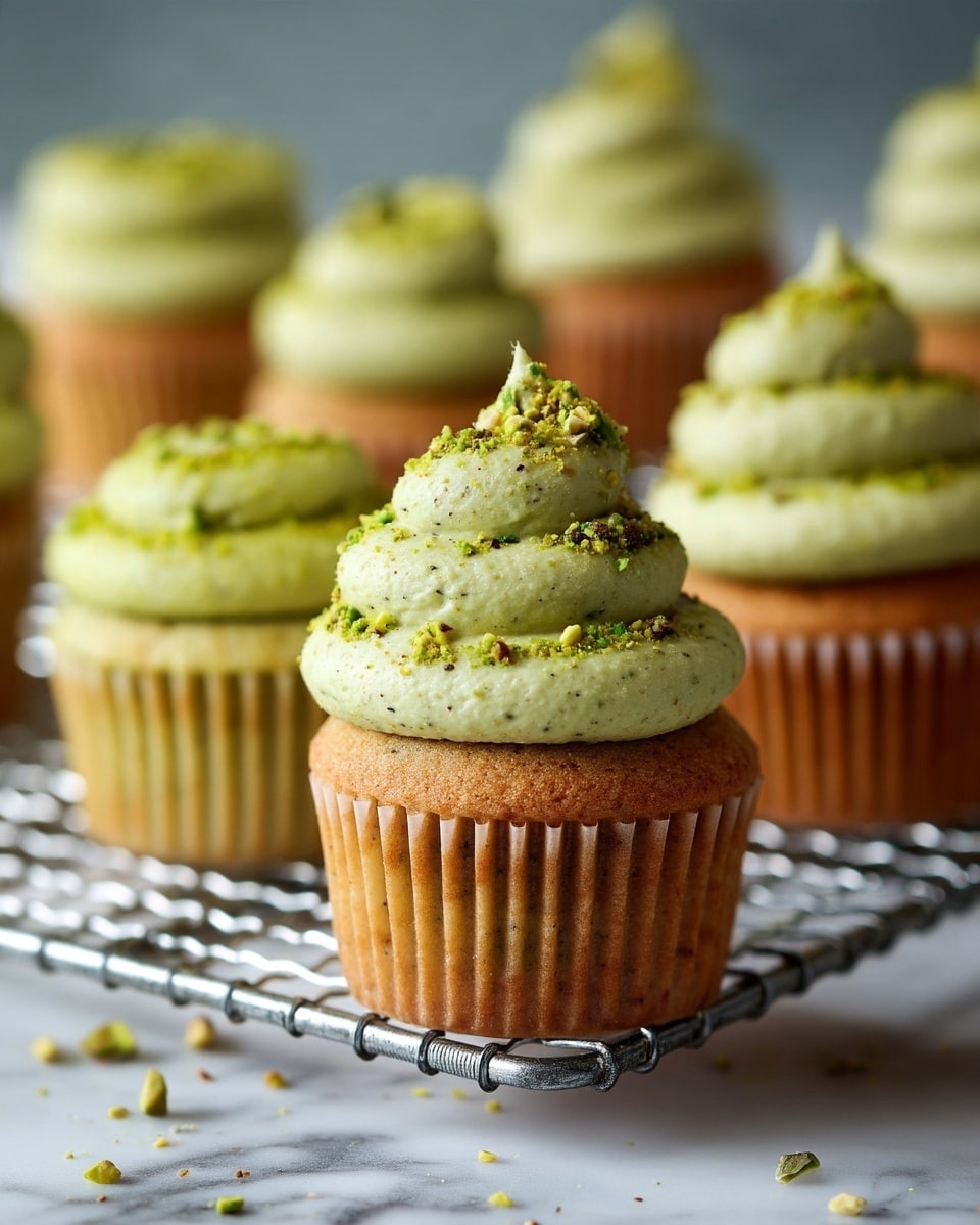 Pistachio Cupcakes with Pistachio Buttercream Frosting Recipe