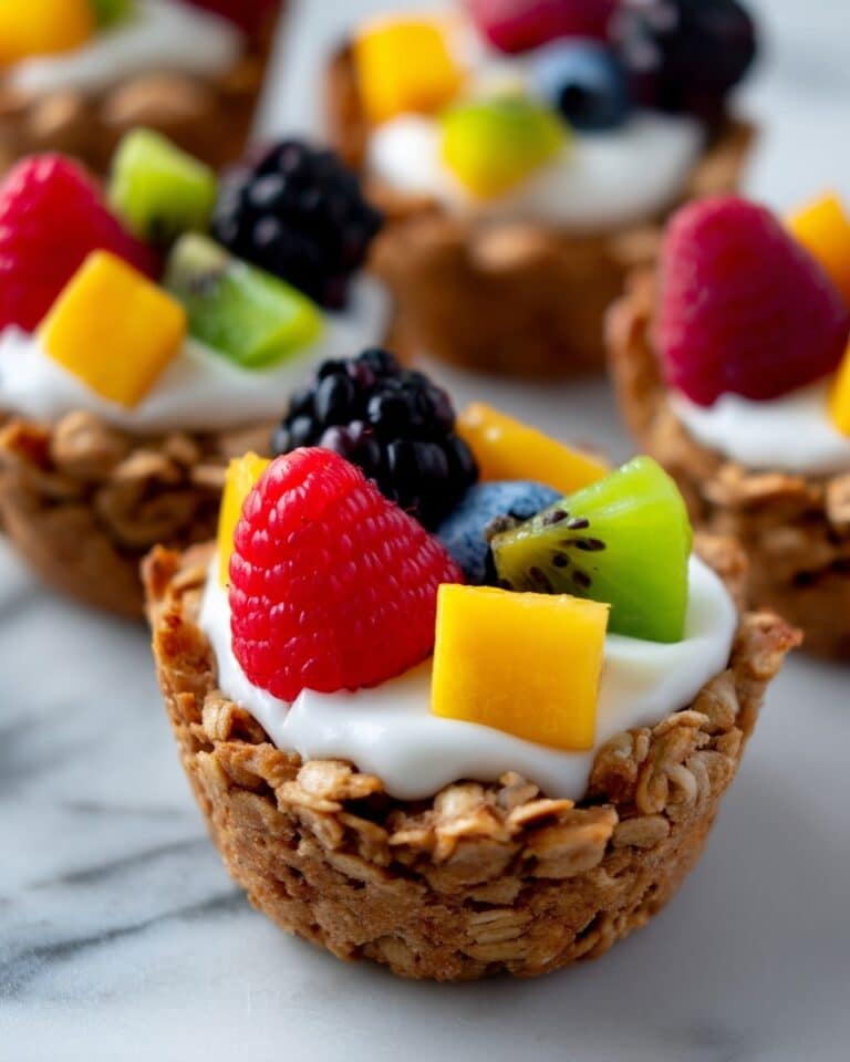 Baked Oatmeal Cups with Yogurt and Fresh Fruit Recipe
