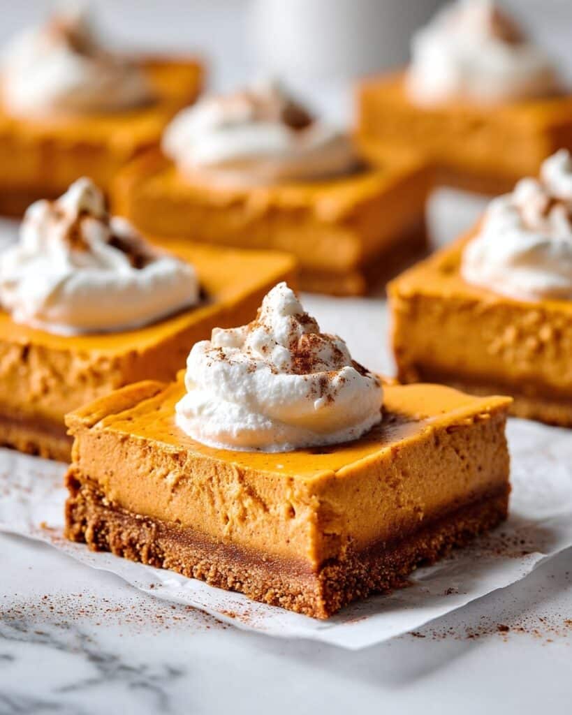 Easy Protein-Packed Pumpkin Cheesecake Bars with Gluten-Free Graham Cracker Crust Recipe