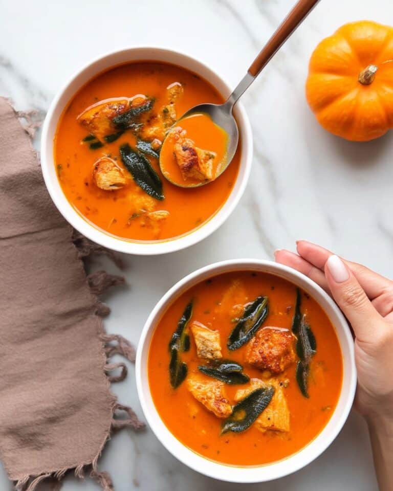 Pumpkin Tomato Soup with Crispy Sage Butter Recipe
