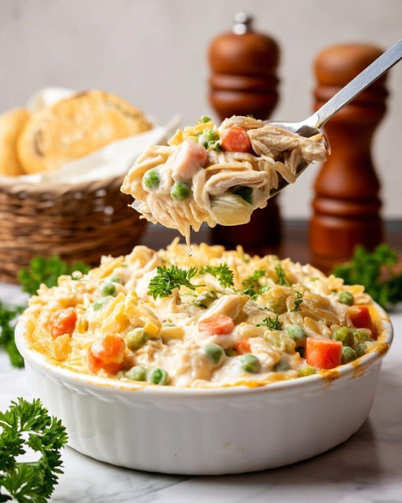 Easy Chicken Pot Pie Orzo Recipe