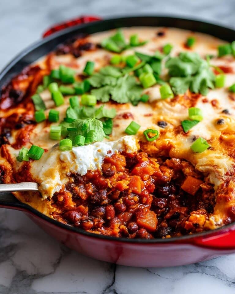 Cheesy Vegan Enchilada Skillet Recipe