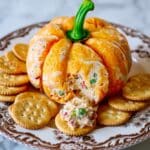 Pumpkin-Shaped Cheeseball (+Video) Recipe
