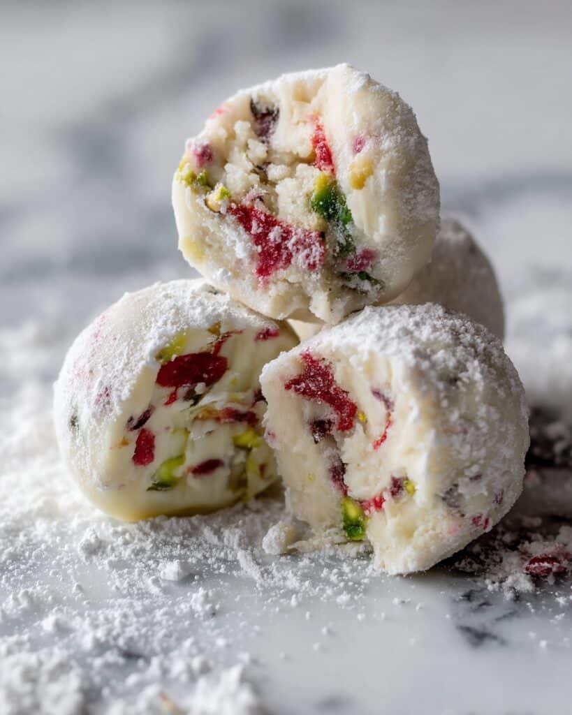 Cranberry Pistachio White Chocolate Truffles Recipe