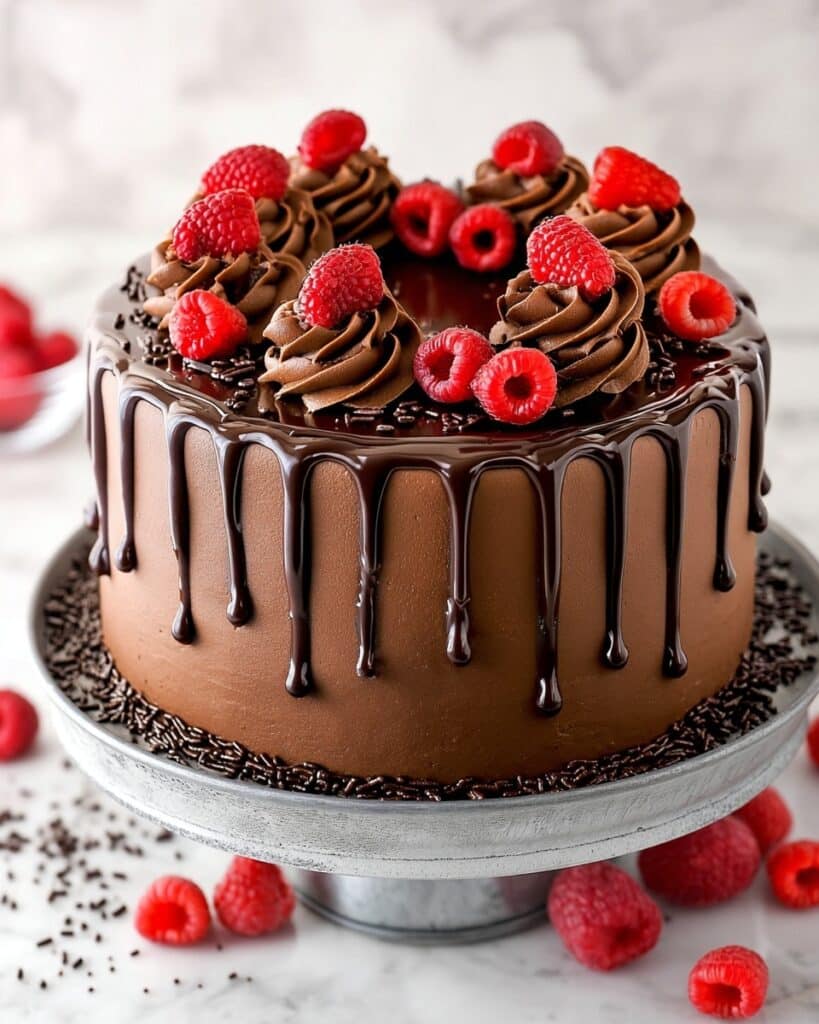 Chocolate Raspberry Layer Cake Recipe
