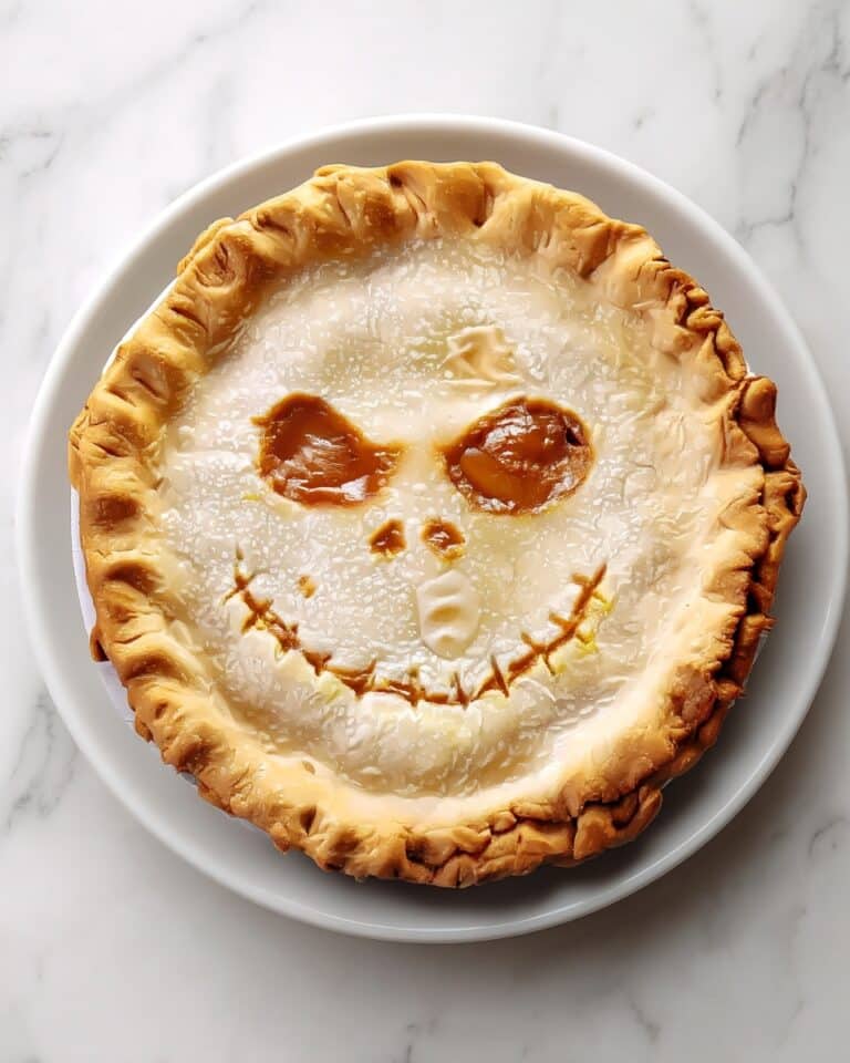 Jack Skellington-Inspired Pumpkin Caramel Pie Recipe