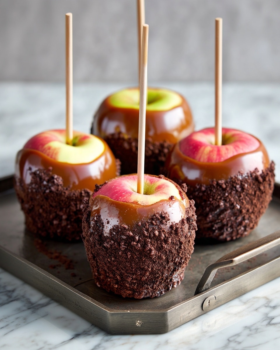 Cookie-Coated Caramel Apples Recipe