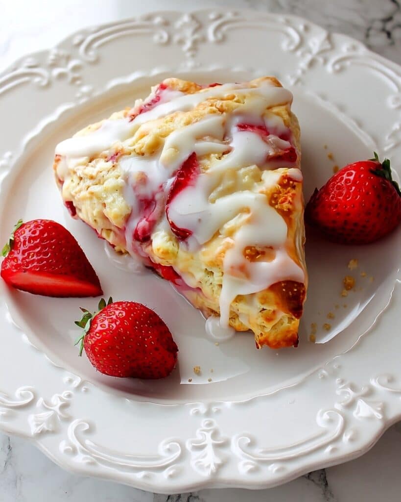 Easy Strawberries and Cream Scones Recipe