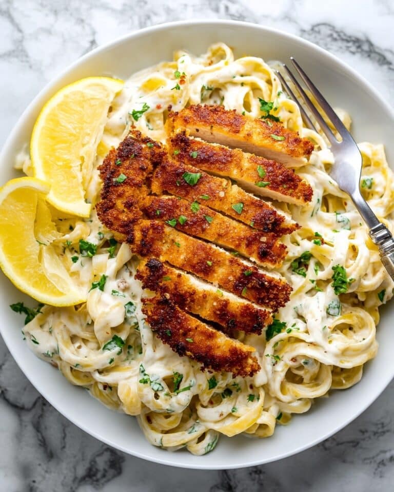 Lemon Chicken Pasta with Lemon Alfredo Sauce Recipe
